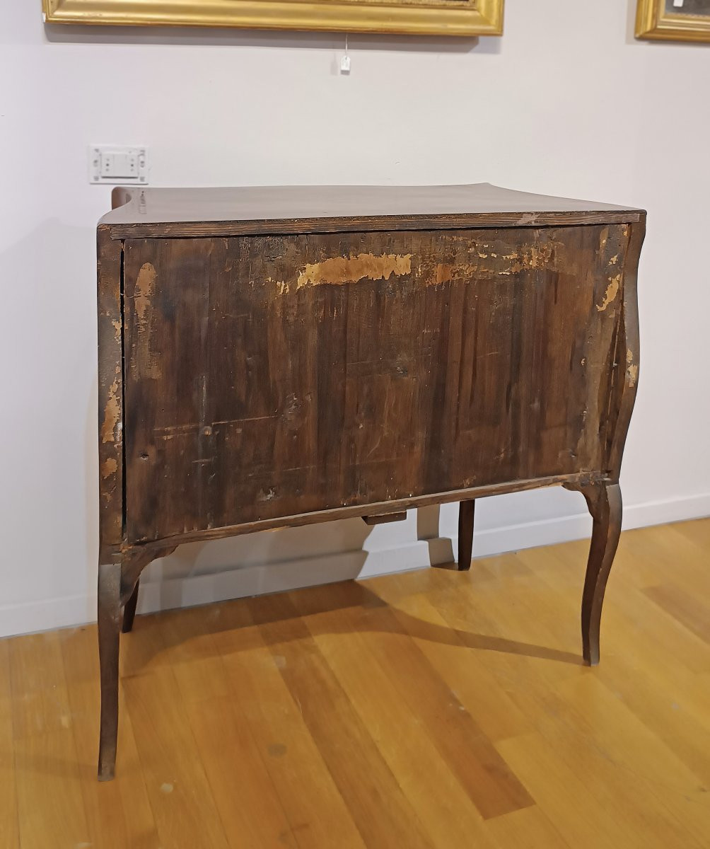 PICCOLA CREDENZA CON INTARSI META’ XVIII SECOLO-photo-4
