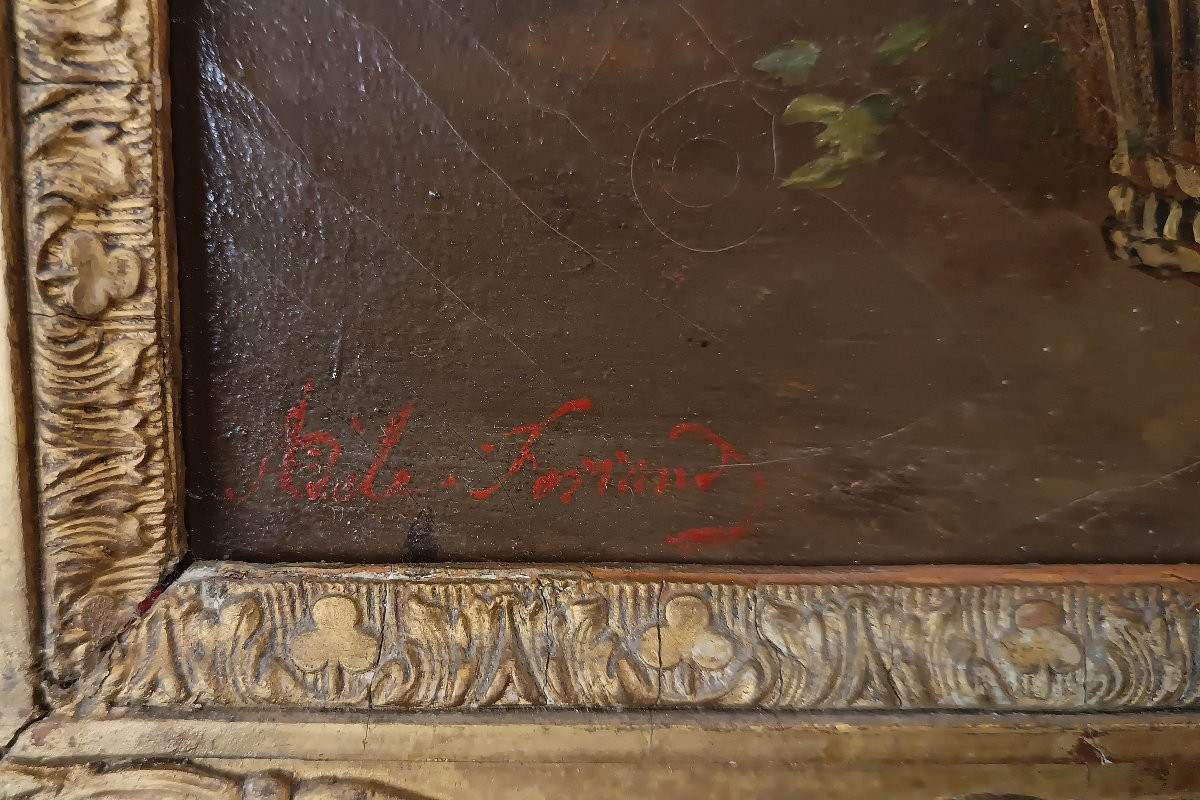 DIPINTO CON RITRATTO DI DUE FRATELLI PRIMI XIX SECOLO-photo-4