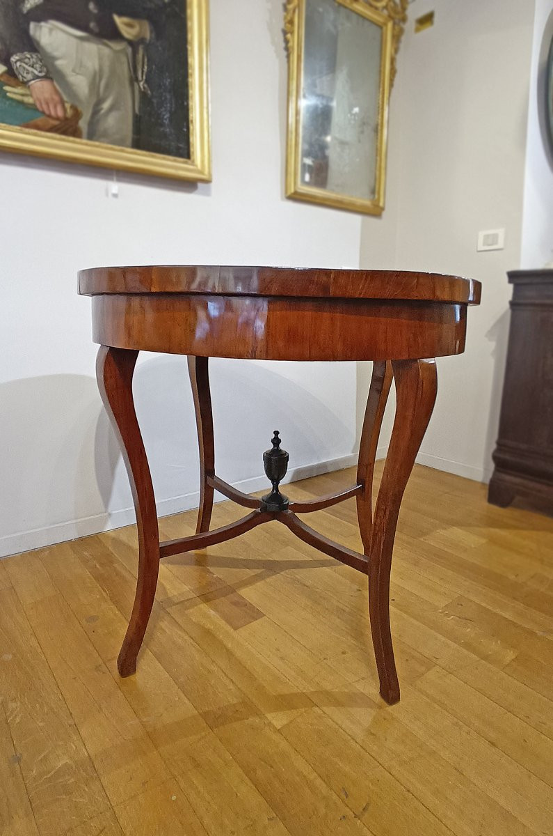 TAVOLINO DIRETTORIO LASTRONATO IN NOCE FINE DEL XVIII SECOLO-photo-3