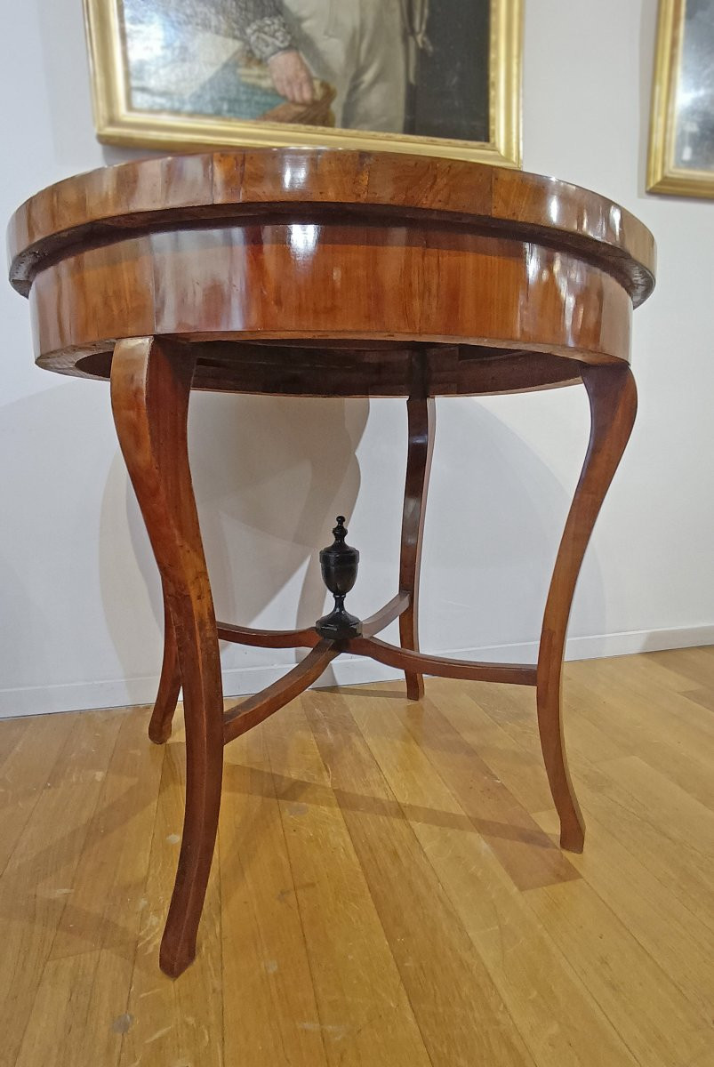 TAVOLINO DIRETTORIO LASTRONATO IN NOCE FINE DEL XVIII SECOLO-photo-4