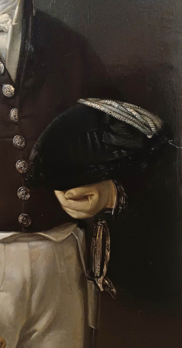 RITRATTO DI GENTILUOMO IN DIVISA PRIMO XIX SECOLO-photo-1