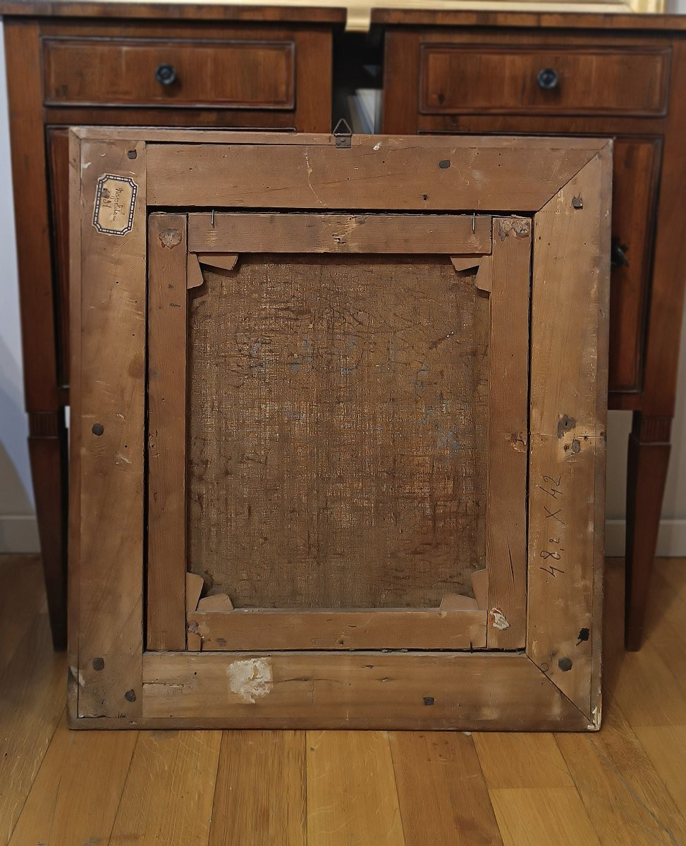 RITRATTO DI GIOVINETTA OLIO SU TELA META’ XIX SECOLO-photo-6