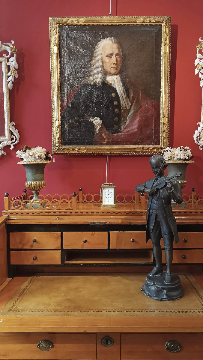 SCULTURA IN BRONZO RITRATTO DI MOZART FINE XIX SECOLO -photo-6