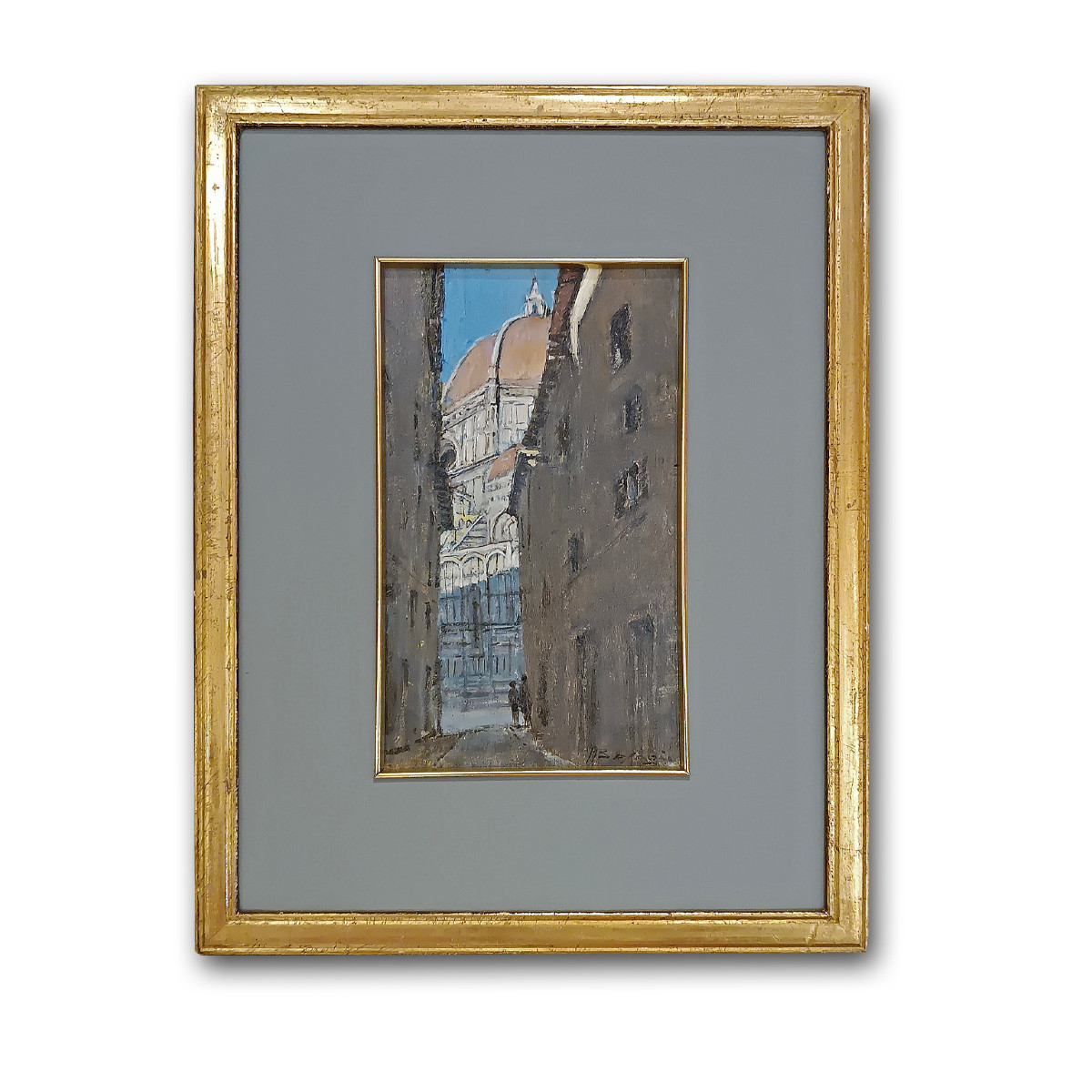 DIPINTO CON SCORCIO FIORENTINO PRIMI DEL XX SECOLO