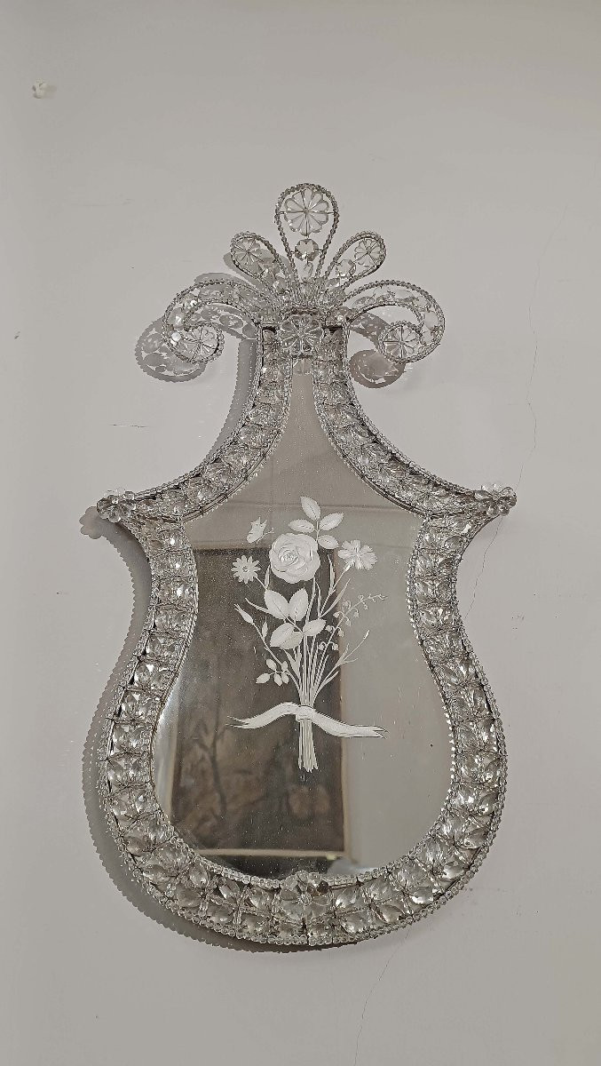 COPPIA DI SPECCHIERE NEOCLASSICHE CON CRISTALLI FINE XVIII SECOLO -photo-5
