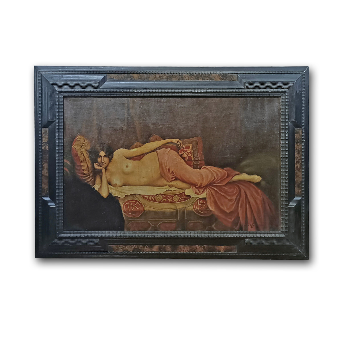 DIPINTO CON NUDO FEMMINILE LIBERTY FINE XIX SECOLO