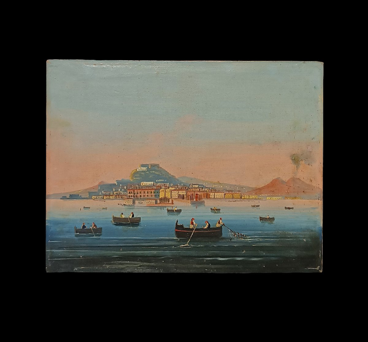 COPPIA DI DIPINTI CON GOLFO DI NAPOLI META’ XIX SECOLO-photo-2