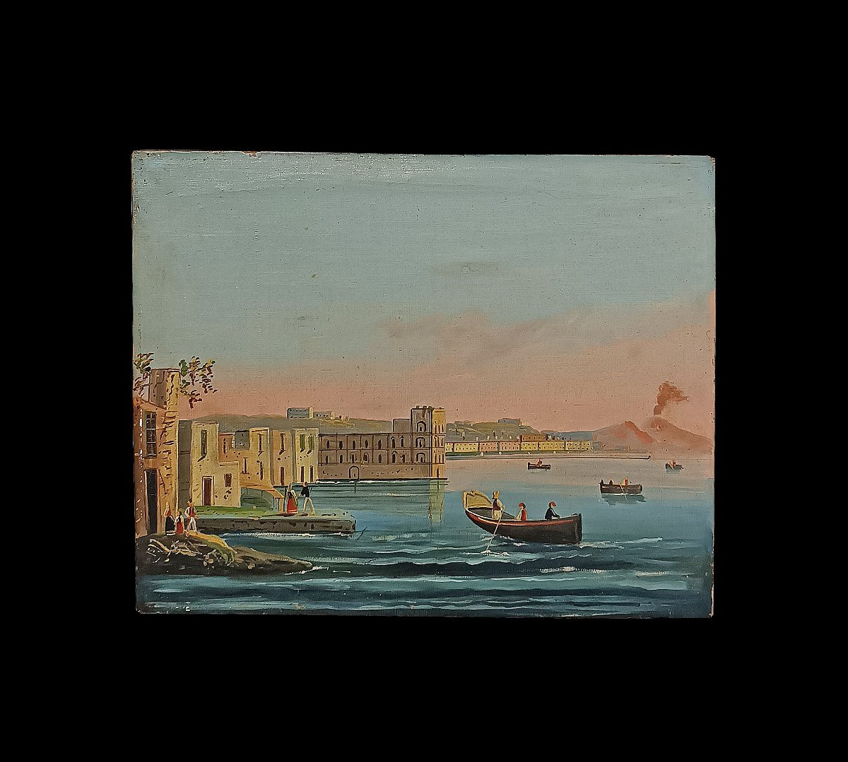 COPPIA DI DIPINTI CON GOLFO DI NAPOLI META’ XIX SECOLO-photo-3