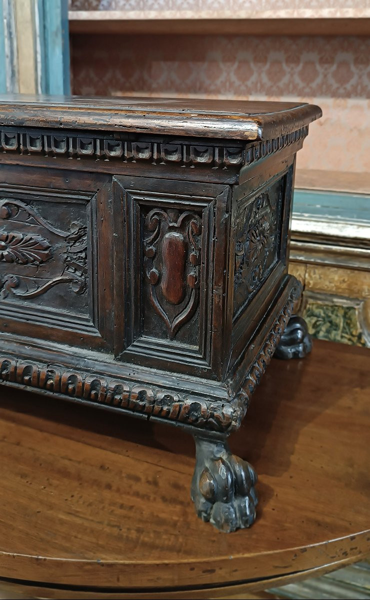 SCRIGNO A CASSETTA IN NOCE FINE DEL XVI SECOLO-photo-7