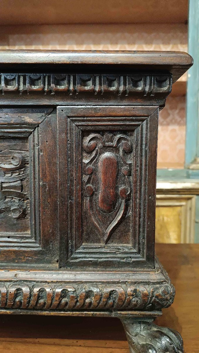 SCRIGNO A CASSETTA IN NOCE FINE DEL XVI SECOLO-photo-8