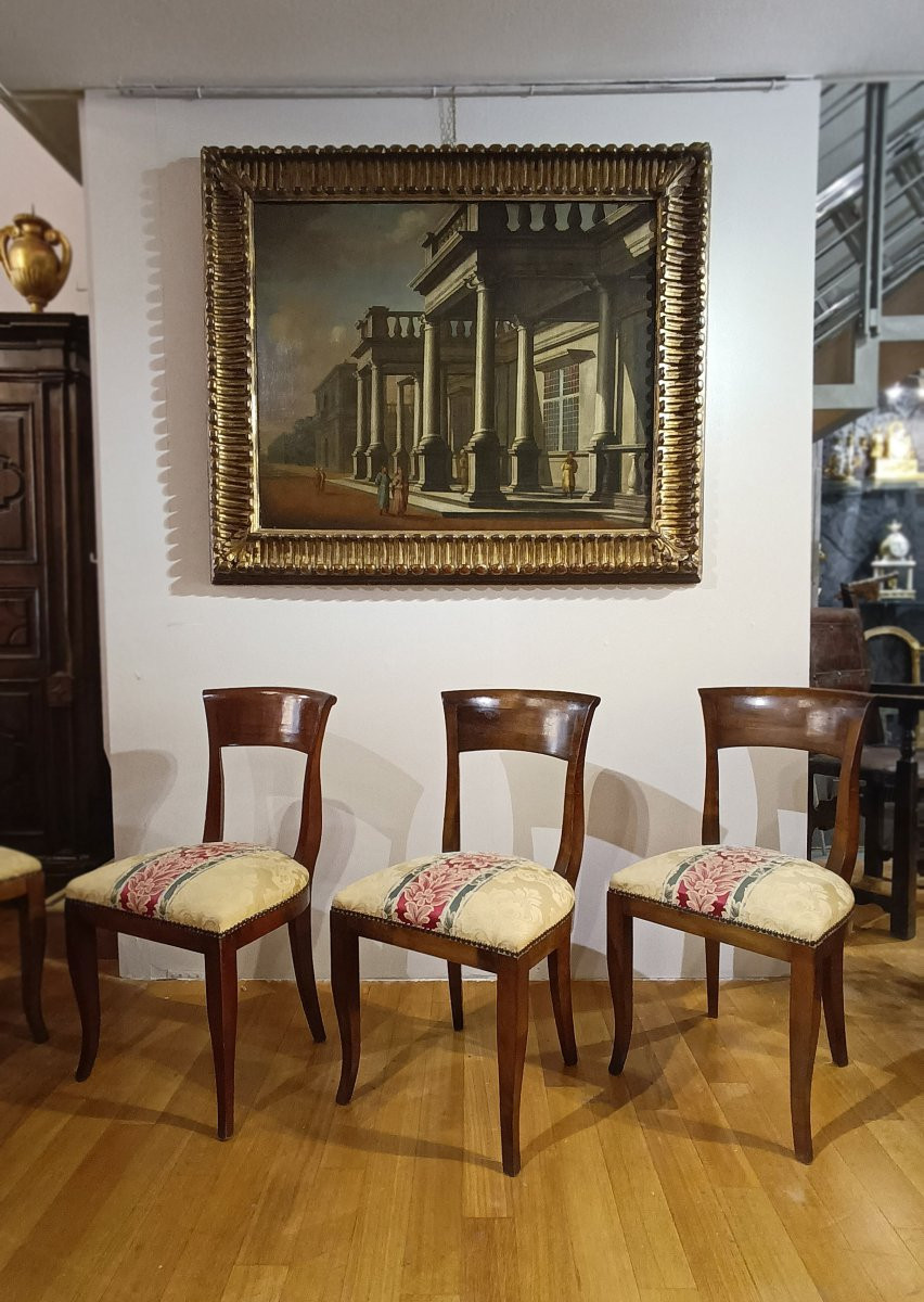 SEI SEDIE DIRETTORIO IN NOCE FINE DEL XVIII SECOLO -photo-2