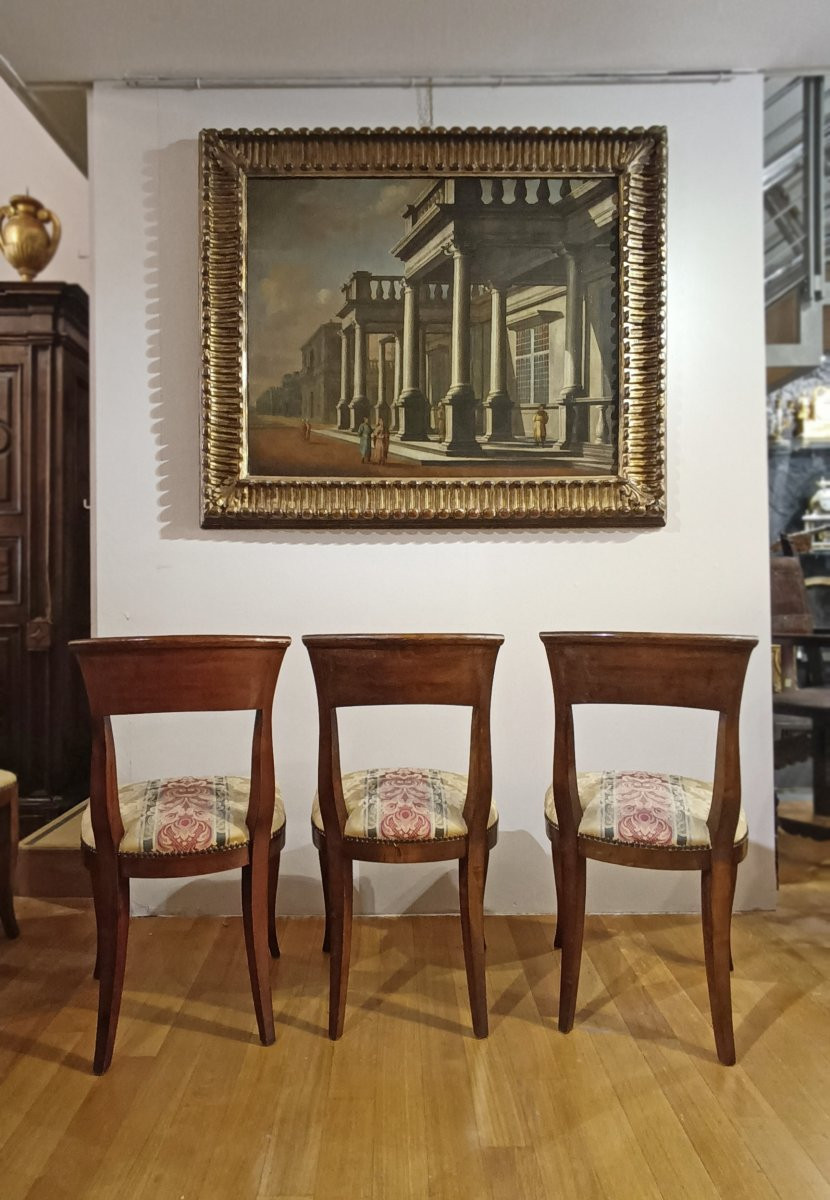 SEI SEDIE DIRETTORIO IN NOCE FINE DEL XVIII SECOLO -photo-1