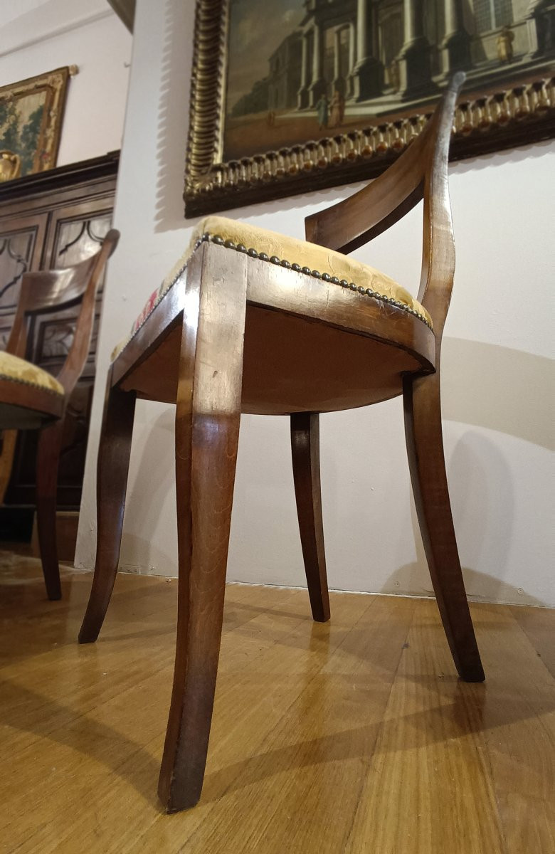 SEI SEDIE DIRETTORIO IN NOCE FINE DEL XVIII SECOLO -photo-5
