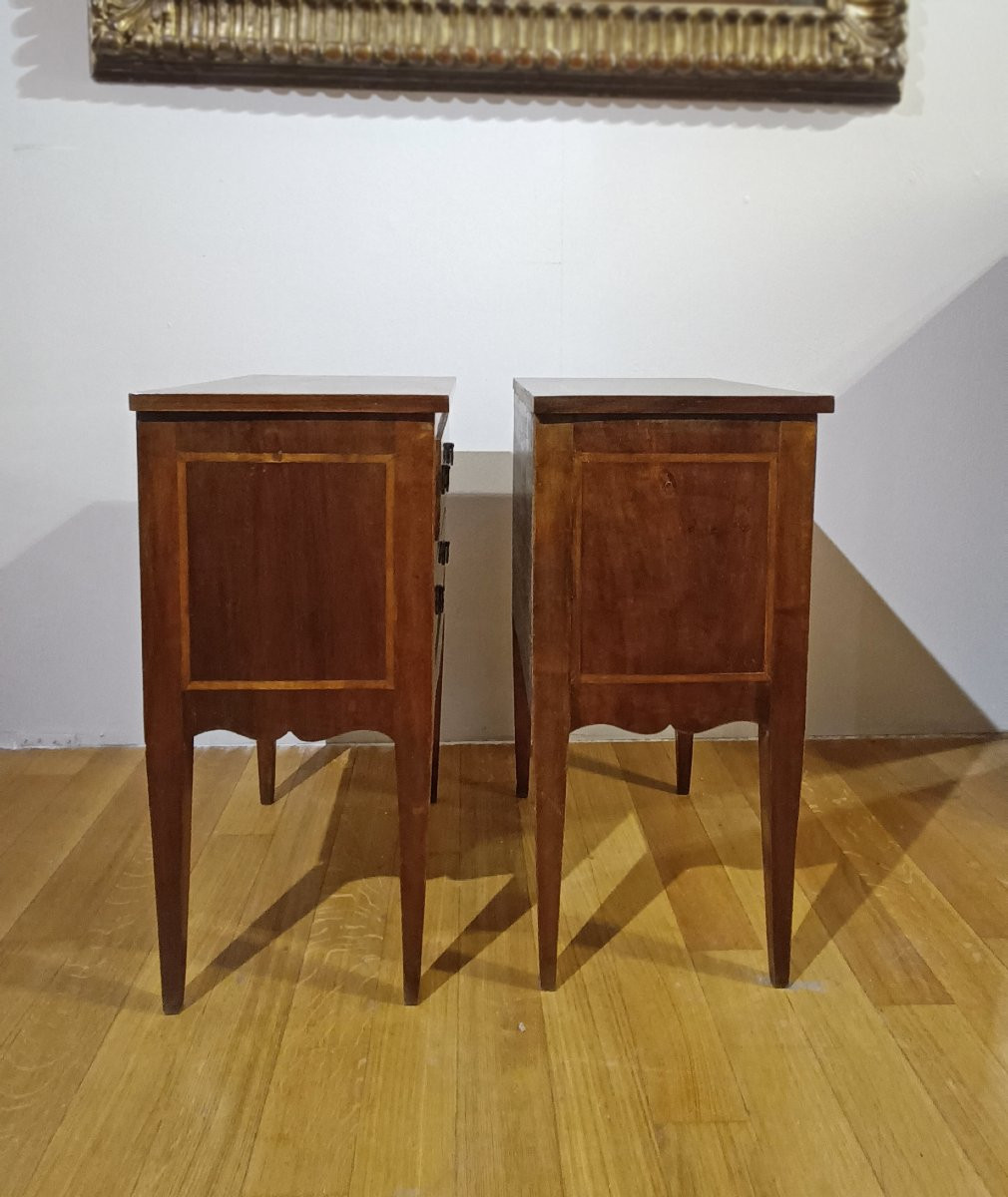 COPPIA DI COMODINI IN STILE NEOCLASSICO PRIMA META’ DEL XIX SECOLO-photo-2