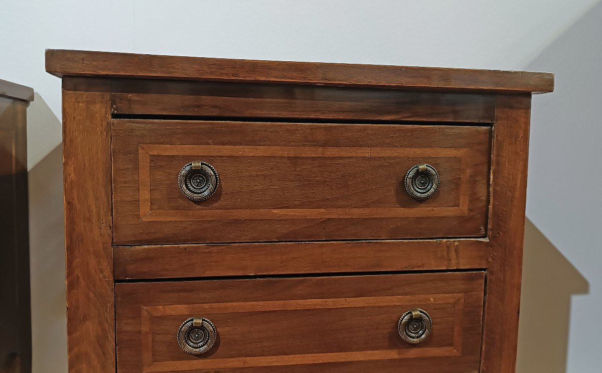 COPPIA DI COMODINI IN STILE NEOCLASSICO PRIMA META’ DEL XIX SECOLO-photo-4
