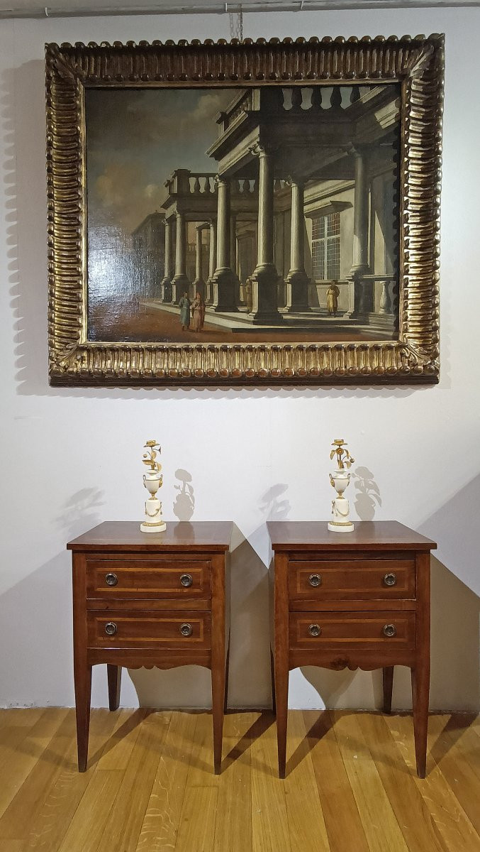 COPPIA DI COMODINI IN STILE NEOCLASSICO PRIMA META’ DEL XIX SECOLO-photo-6