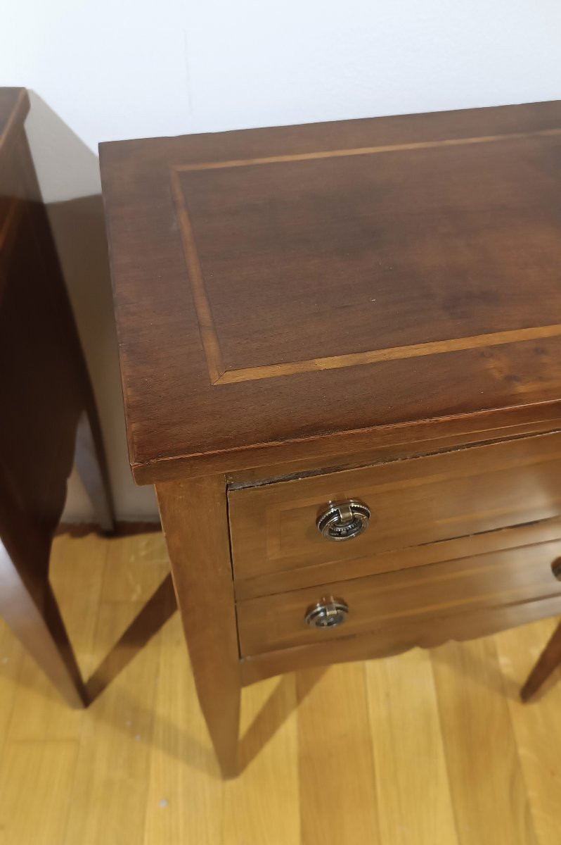 COPPIA DI COMODINI IN STILE NEOCLASSICO PRIMA META’ DEL XIX SECOLO-photo-7