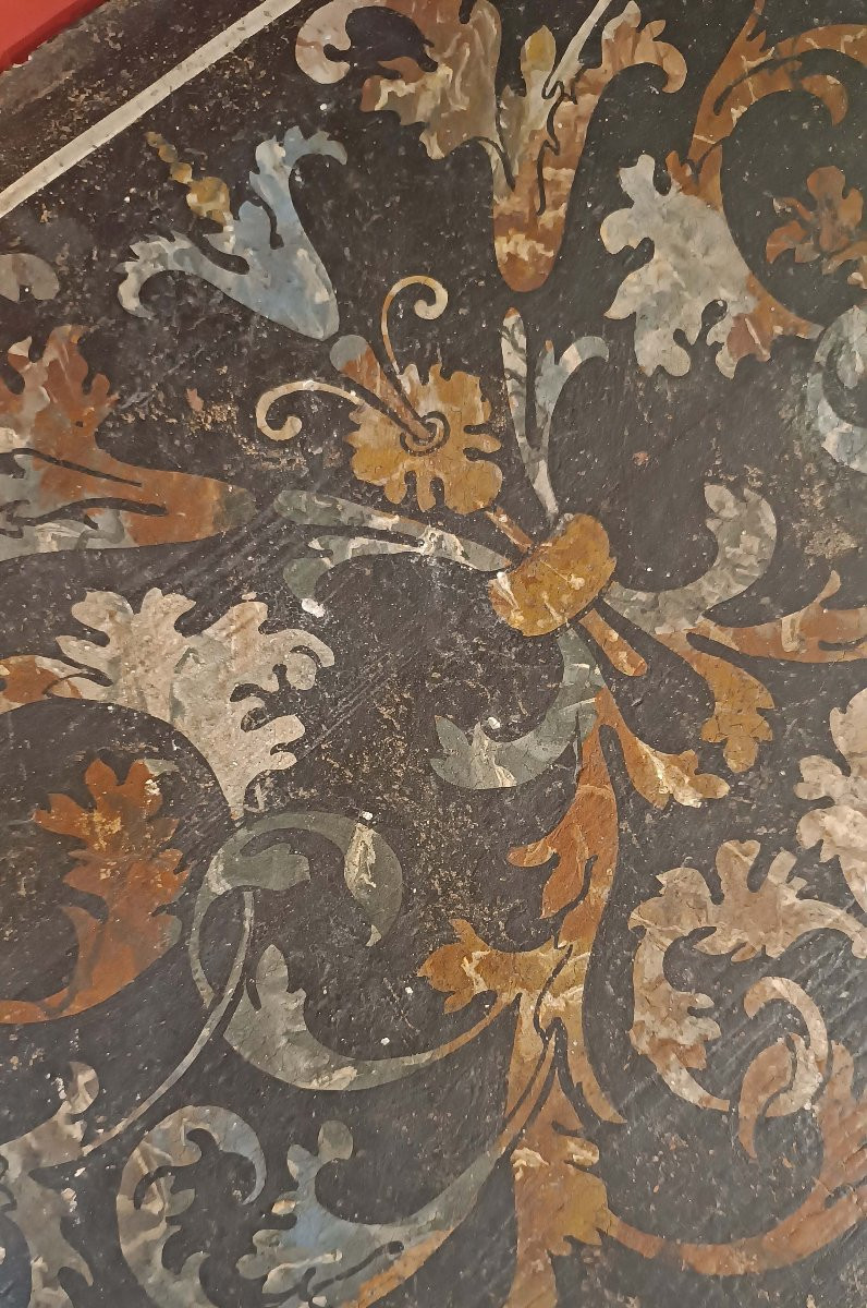 CONSOLLE IMPERO DORATA E DIPINTA PRIMI DEL XIX SECOLO-photo-8