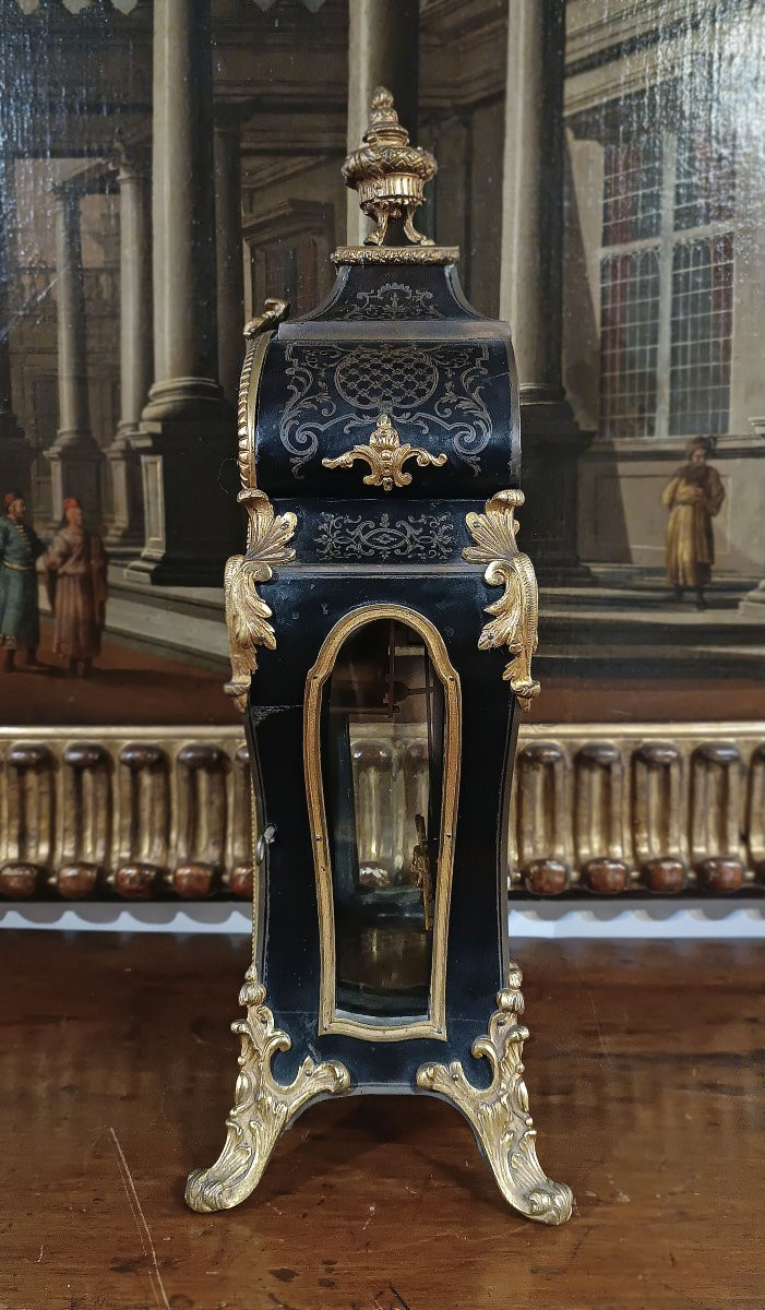 OROLOGIO STILE LUIGI XV IN BRONZO DORATO E INTARSI META’ DEL XIX SECOLO -photo-3