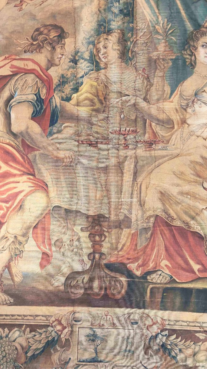 GRANDE DIPINTO CON ANTONIO E CLEOPATRA SECONDA META’ DEL XIX SECOLO -photo-2