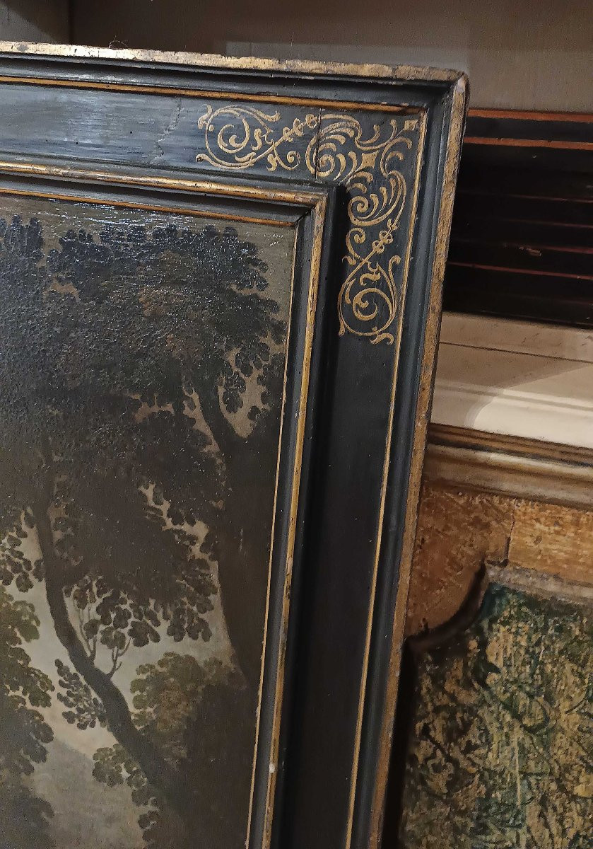 DIPINTO CON PAESAGGIO E FIGURA FINE XVII SECOLO -photo-5