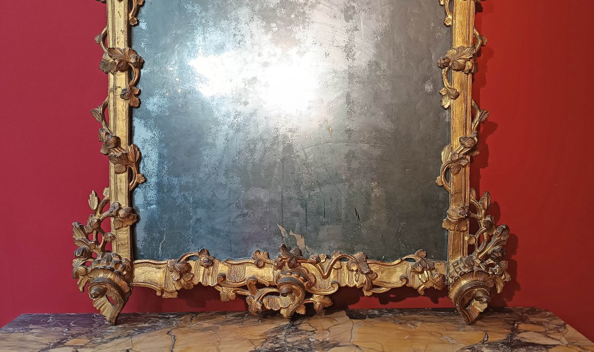 SPECCHIERA LUIGI XV DORATA META’ XVIII SECOLO -photo-1