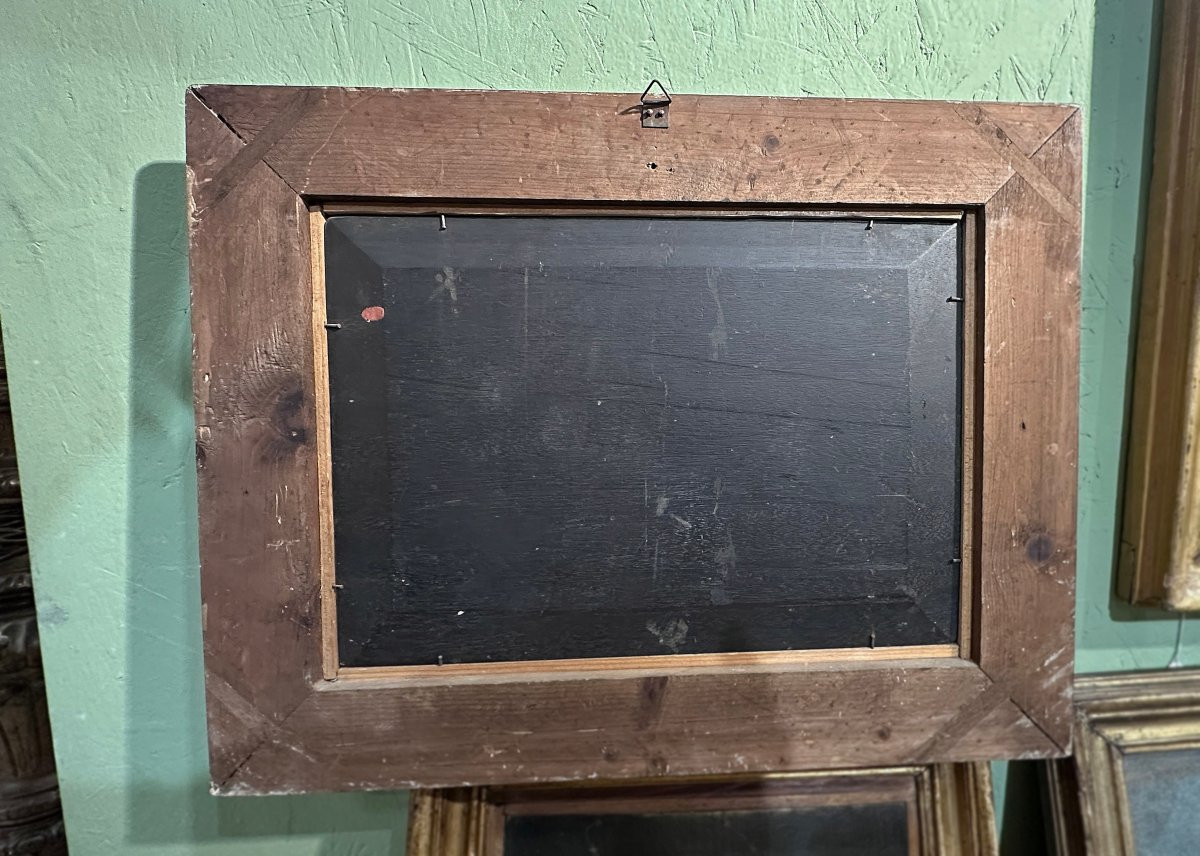 DIPINTO CON SCENA CAMPESTRE PRIMI DEL XIX SECOLO-photo-5