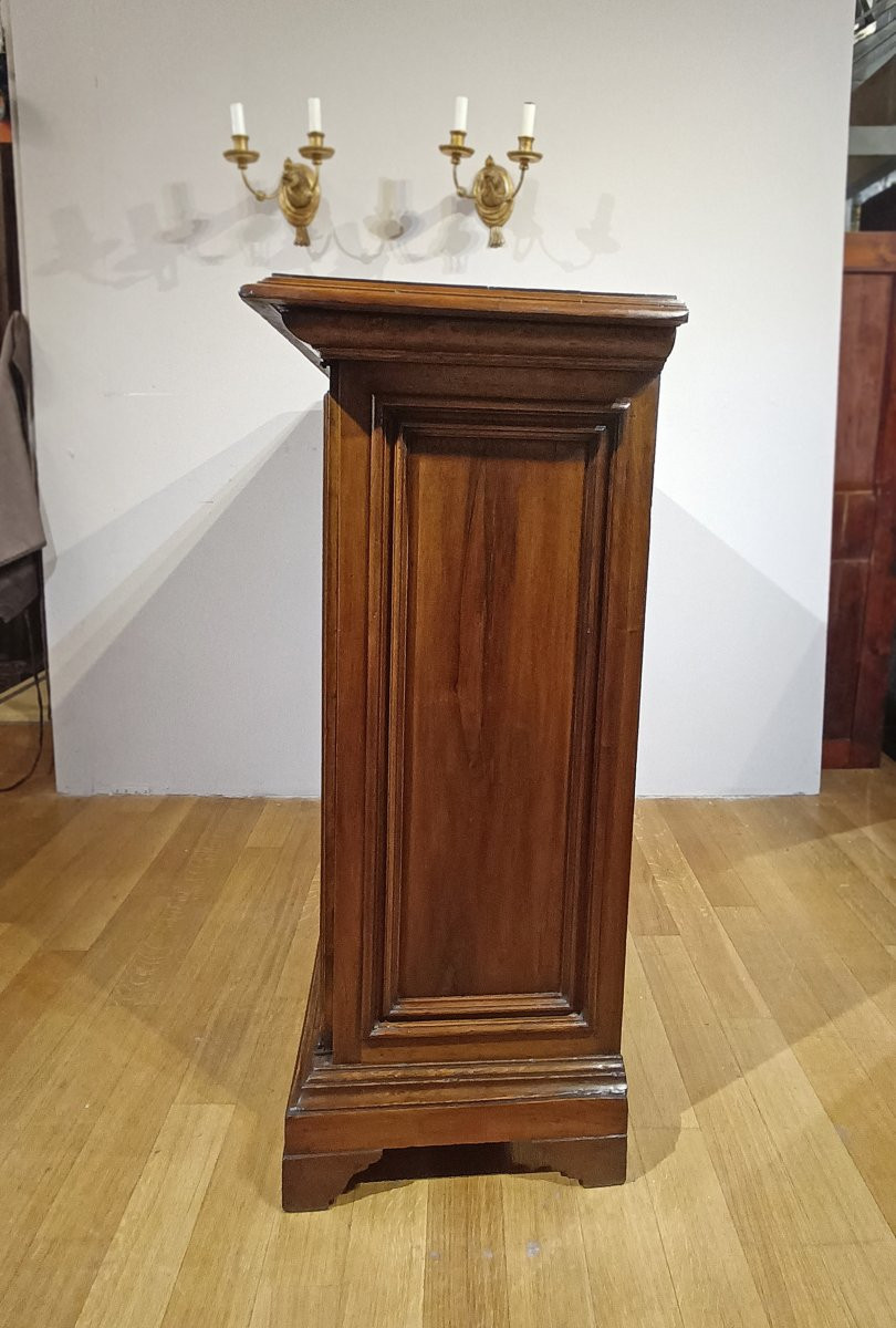 CREDENZA IN MASSELLO DI NOCE INIZI DEL XVIII SECOLO-photo-8