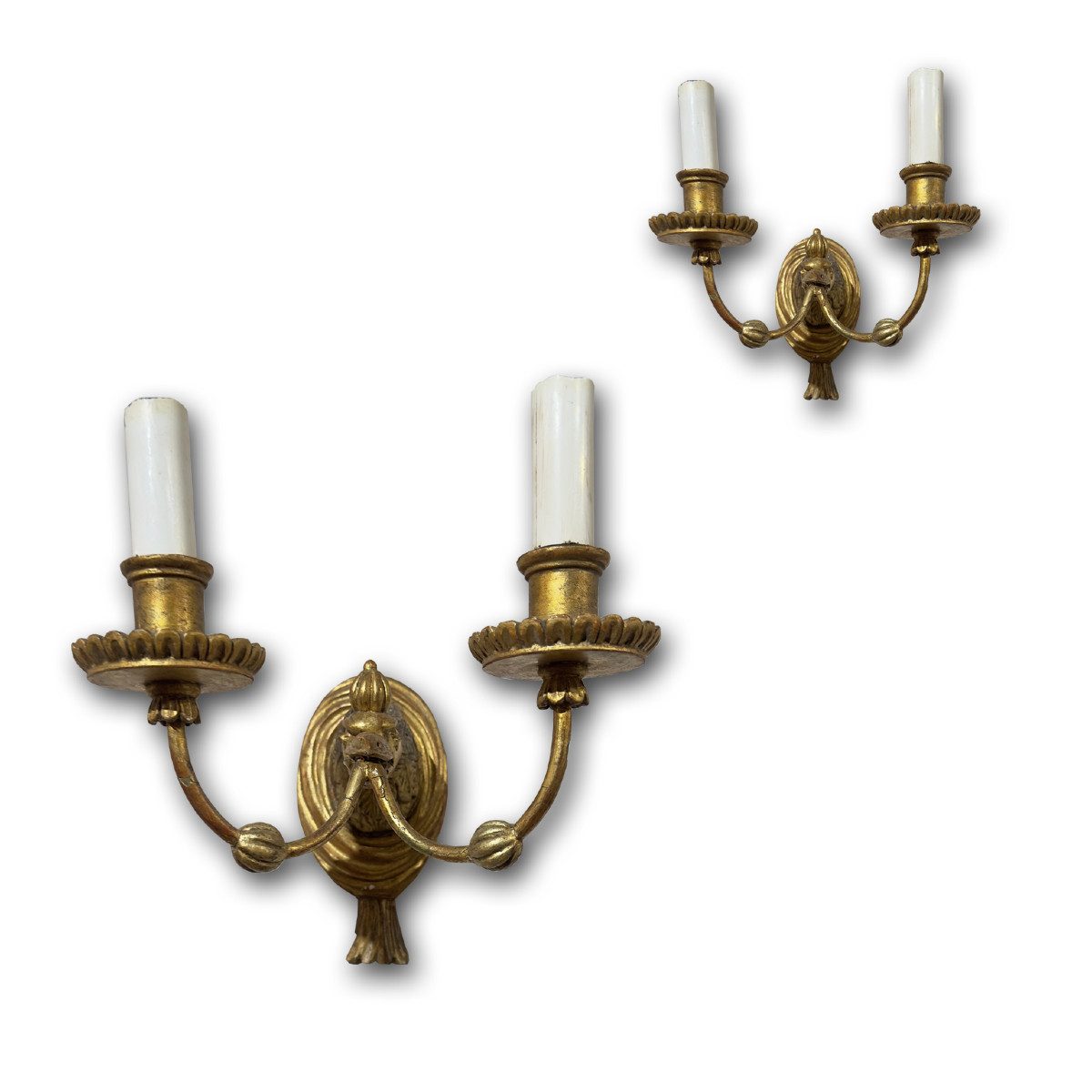COPPIA DI APPLIQUES IN LEGNO DORATO SECONDA META’ XIX SECOLO