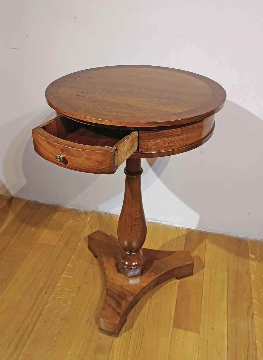 TAVOLINO IN NOCE E CILIEGIO CARLO X META’ XIX SECOLO-photo-2