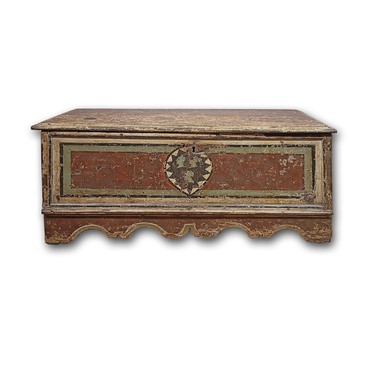 CASSAPANCA DIPINTA SECONDA META’ XVII SECOLO 