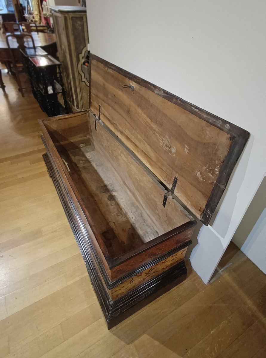 CASSAPANCA IN NOCE DIPINTO PRIMI DEL XVII SECOLO -photo-5