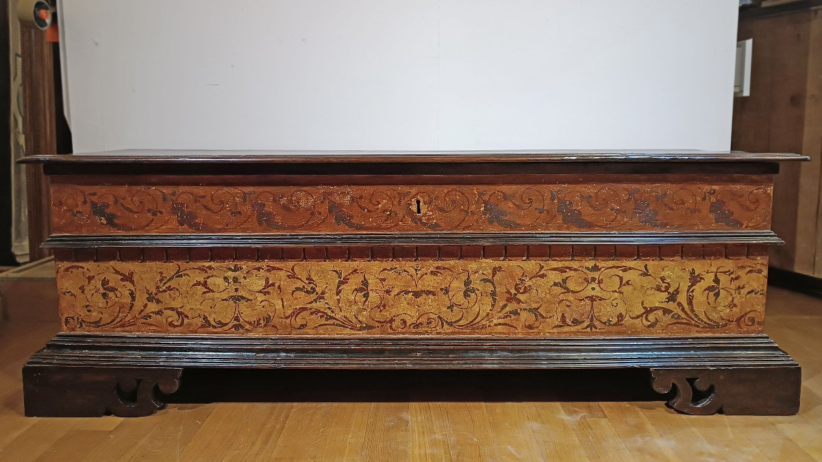 CASSAPANCA IN NOCE DIPINTO PRIMI DEL XVII SECOLO -photo-7