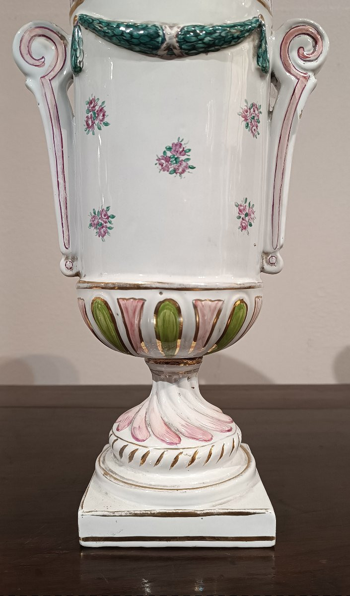 COPPIA DI VASI IN PORCELLANA DIPINTA PRIMA META’ XIX SECOLO -photo-4