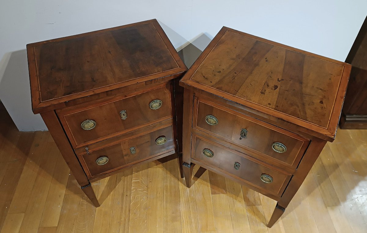 COPPIA DI COMODINI LUIGI XVI SECONDA META’ XVIII SECOLO -photo-2