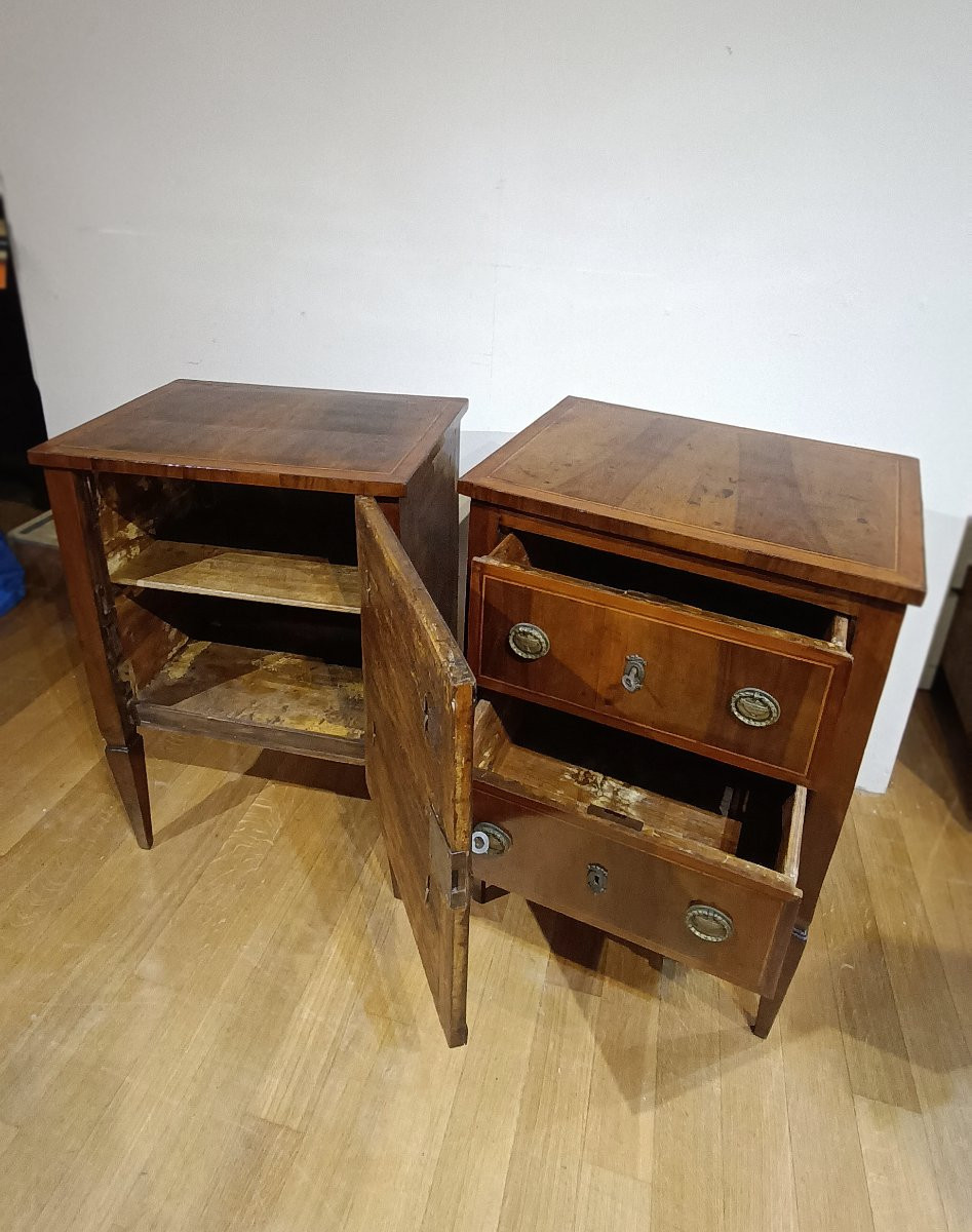 COPPIA DI COMODINI LUIGI XVI SECONDA META’ XVIII SECOLO -photo-3