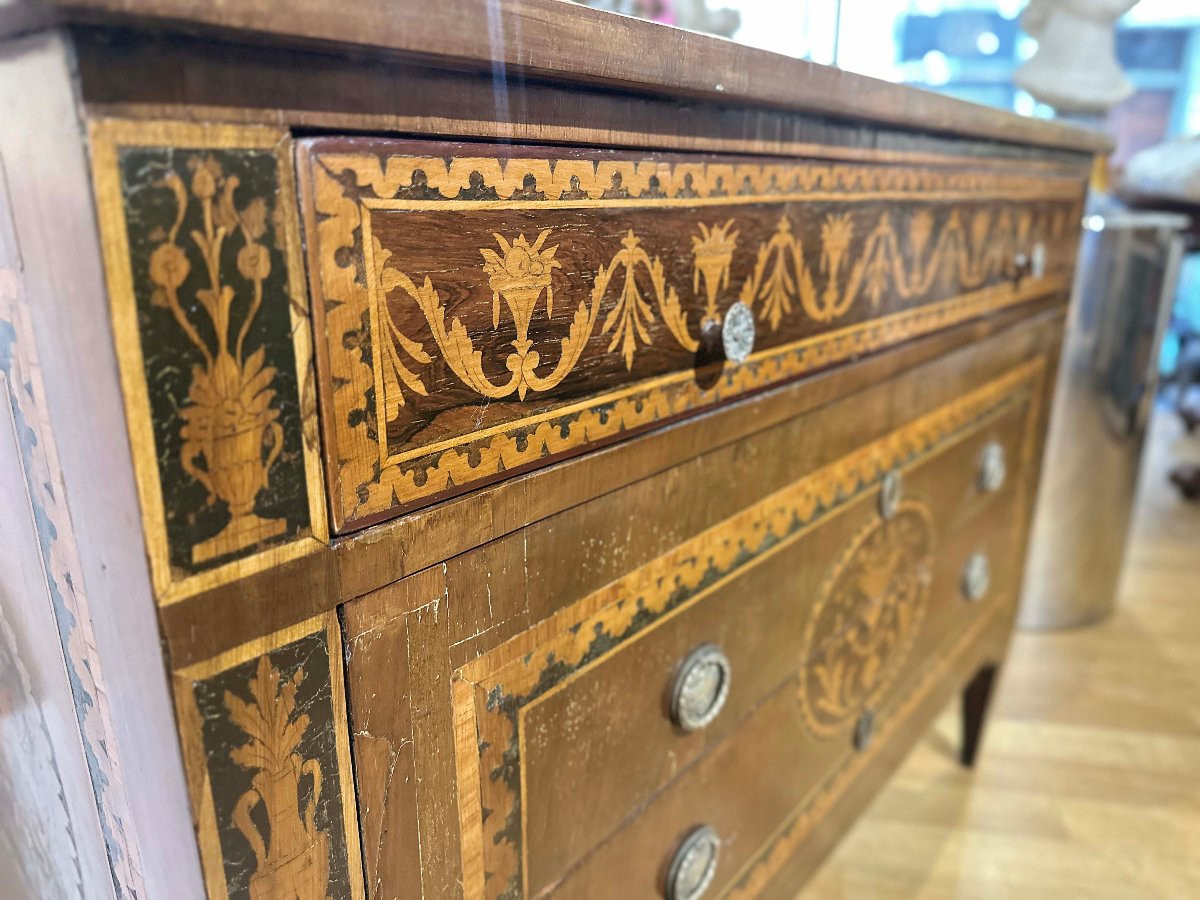 CASSETTONE NEOCLASSICO INTARSIATO DELLA FINE DEL XVIII SECOLO -photo-1