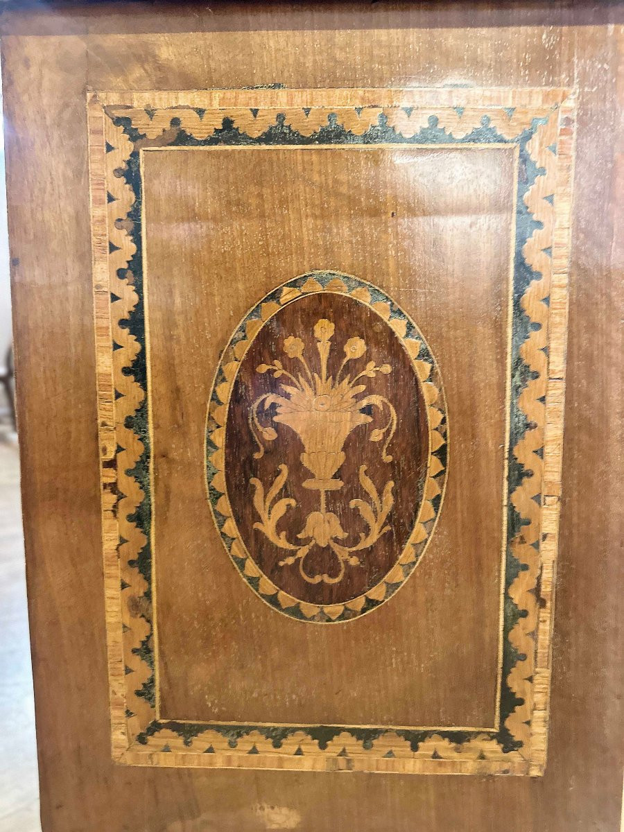 CASSETTONE NEOCLASSICO INTARSIATO DELLA FINE DEL XVIII SECOLO -photo-4