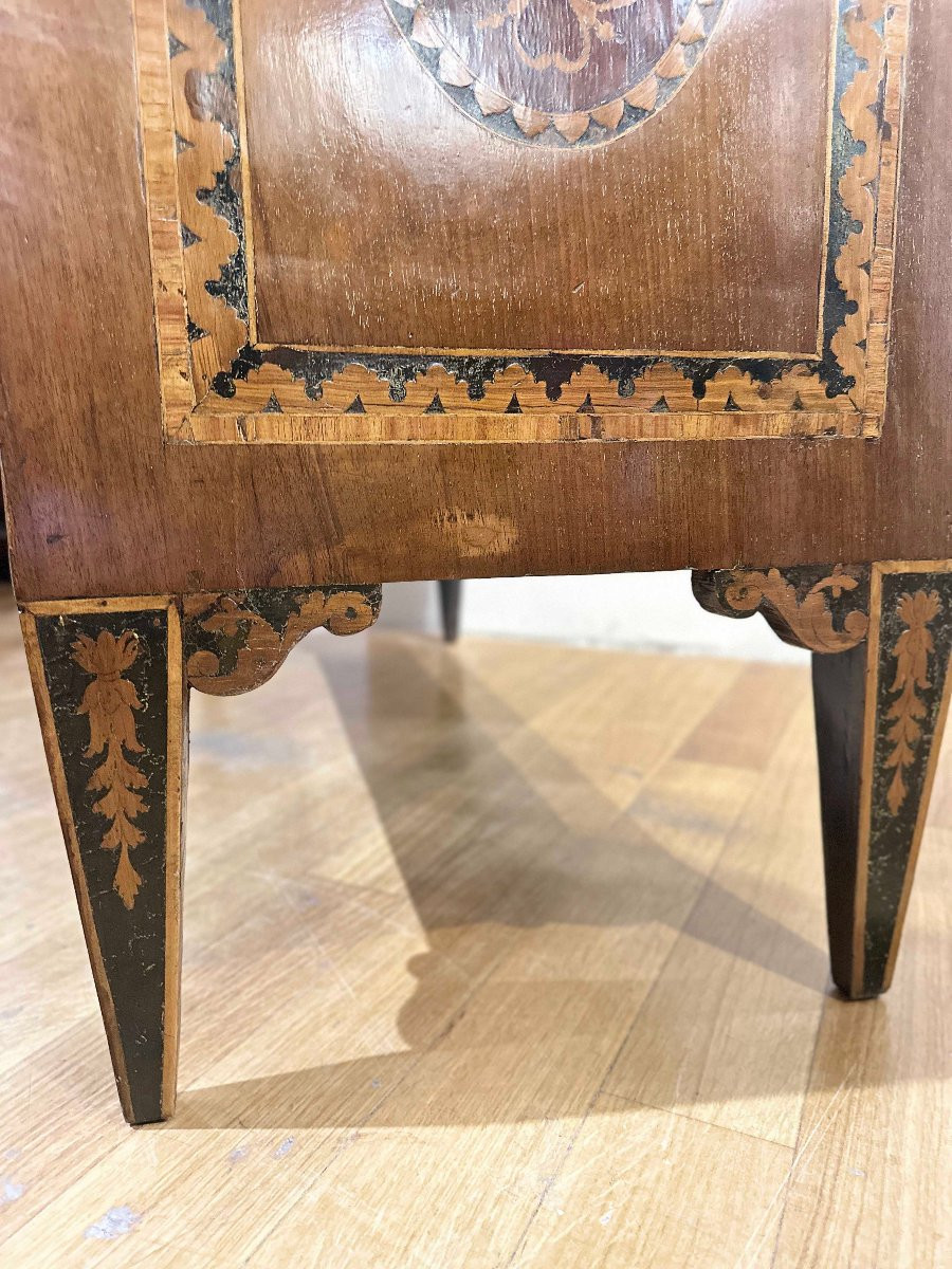 CASSETTONE NEOCLASSICO INTARSIATO DELLA FINE DEL XVIII SECOLO -photo-5