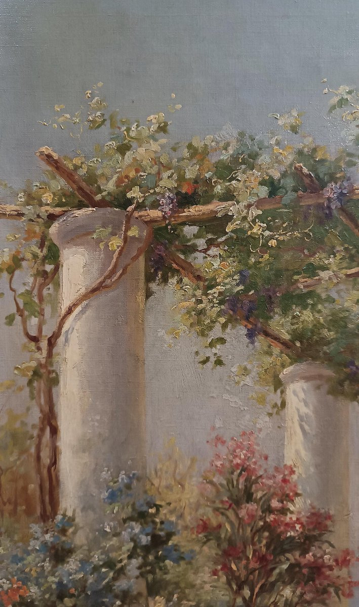 DIPINTO CON SCORCIO NAPOLETANO PRIMA META’ XIX SECOLO-photo-3