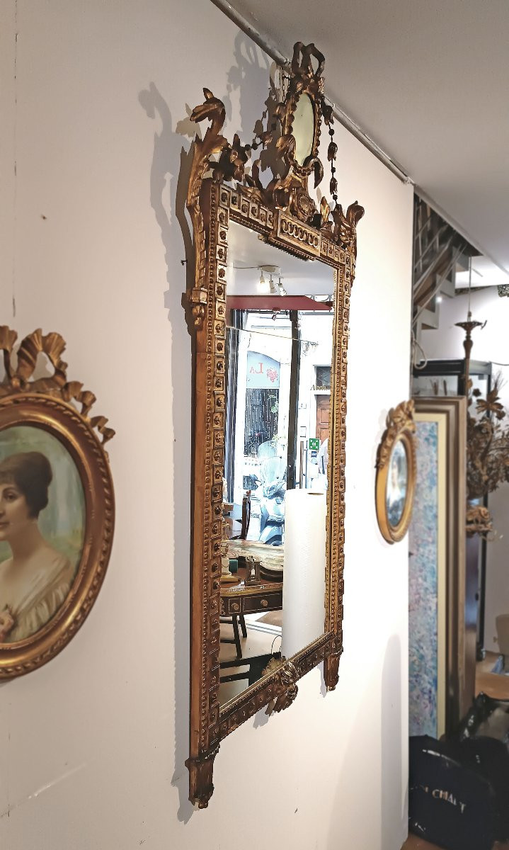SPECCHIERA NEOCLASSICA DORATA FINE XVIII SECOLO -photo-3