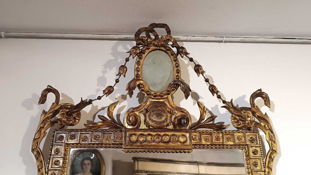 SPECCHIERA NEOCLASSICA DORATA FINE XVIII SECOLO -photo-1