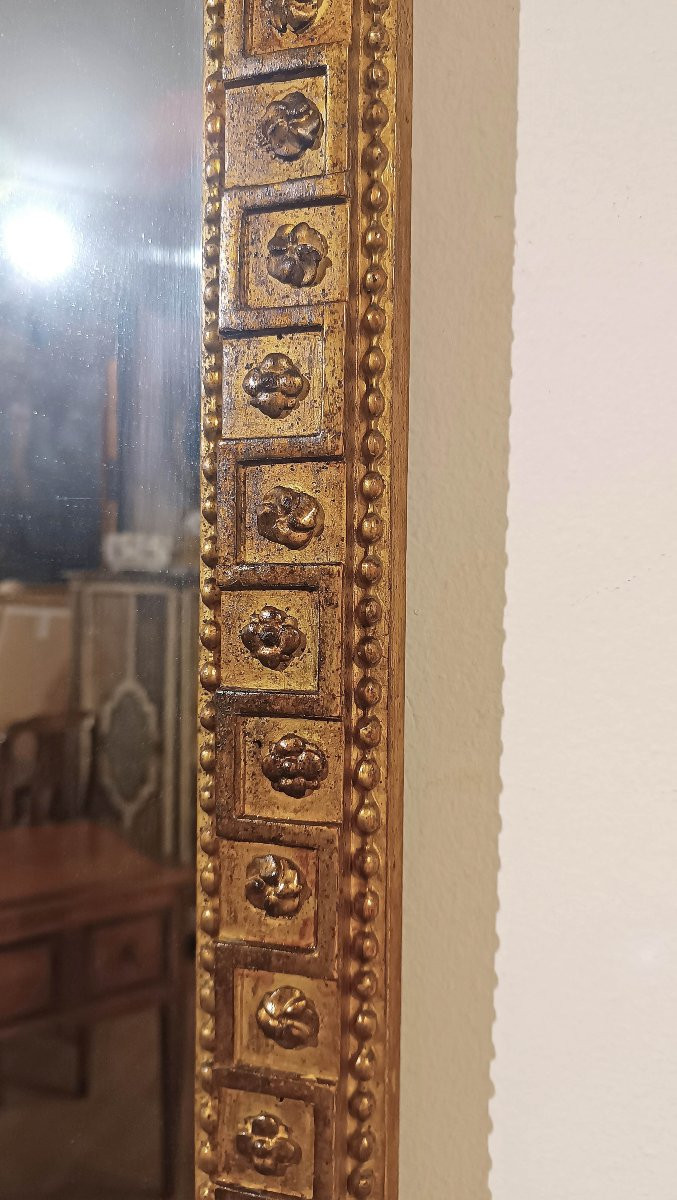SPECCHIERA NEOCLASSICA DORATA FINE XVIII SECOLO -photo-3