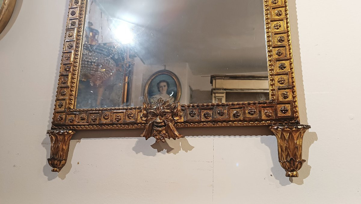 SPECCHIERA NEOCLASSICA DORATA FINE XVIII SECOLO -photo-4