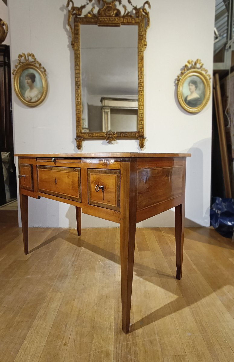 PICCOLO SCRITTOIO LASTRONATO NEOCLASSICO SECONDA META’ DEL XVIII SECOLO-photo-2