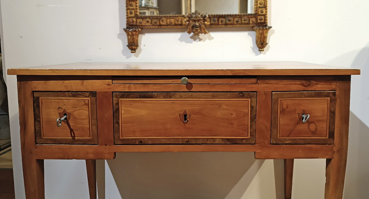 PICCOLO SCRITTOIO LASTRONATO NEOCLASSICO SECONDA META’ DEL XVIII SECOLO-photo-5