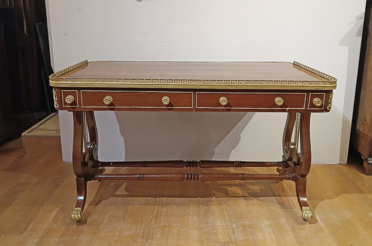 SCRITTOIO LASTRONATO NAPOLEONE III META’ XIX SECOLO -photo-4