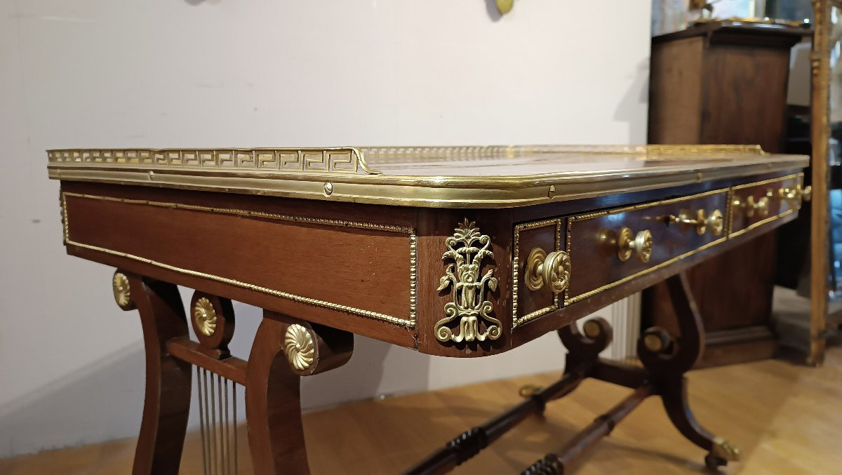 SCRITTOIO LASTRONATO NAPOLEONE III META’ XIX SECOLO -photo-5