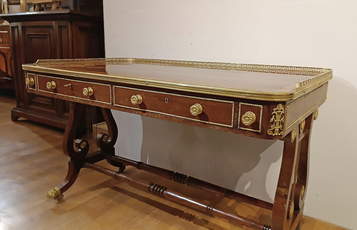 SCRITTOIO LASTRONATO NAPOLEONE III META’ XIX SECOLO -photo-7