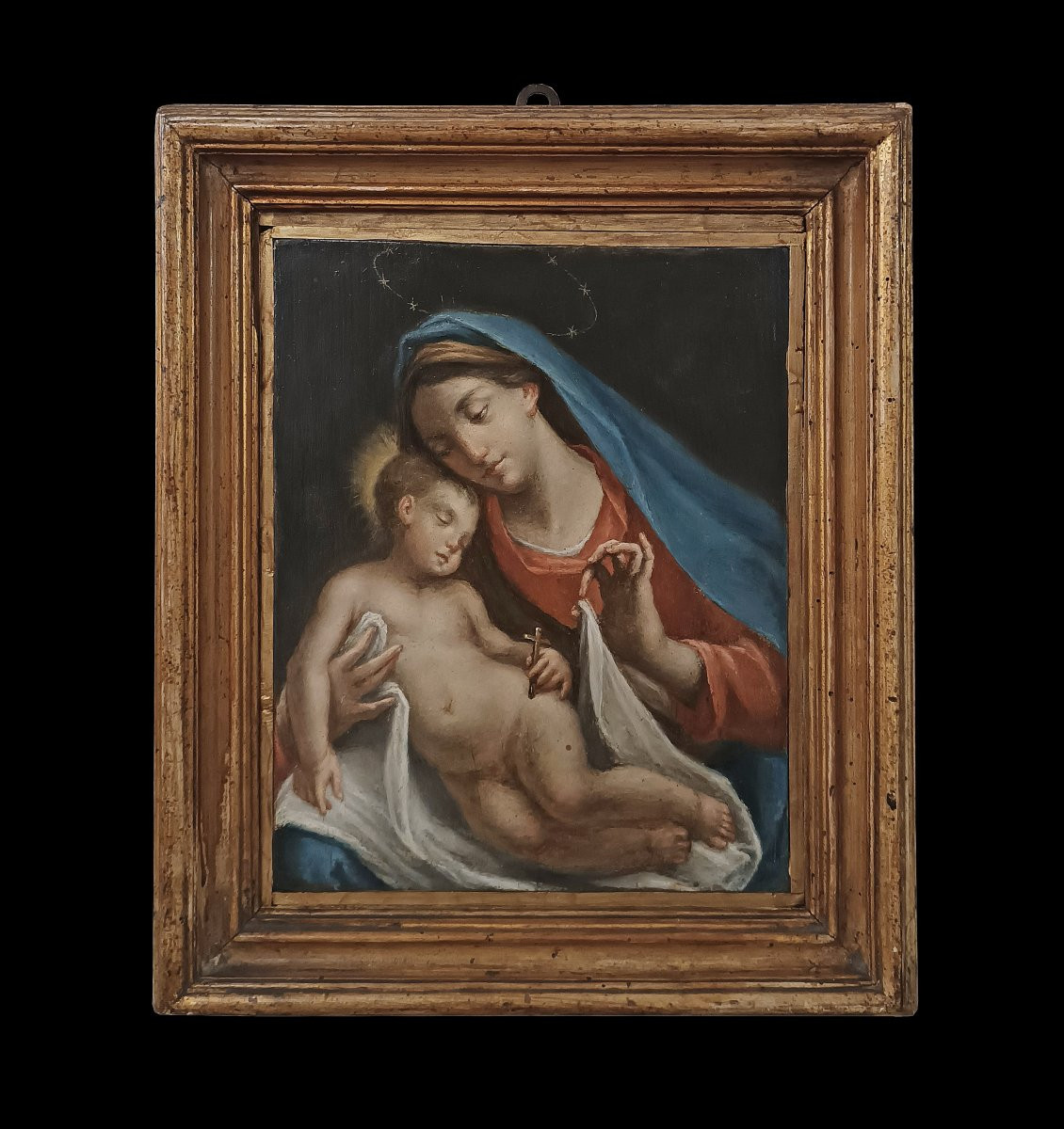 DIPINTO CON MADONNA E BAMBINO FINE XVIII SECOLO -photo-2